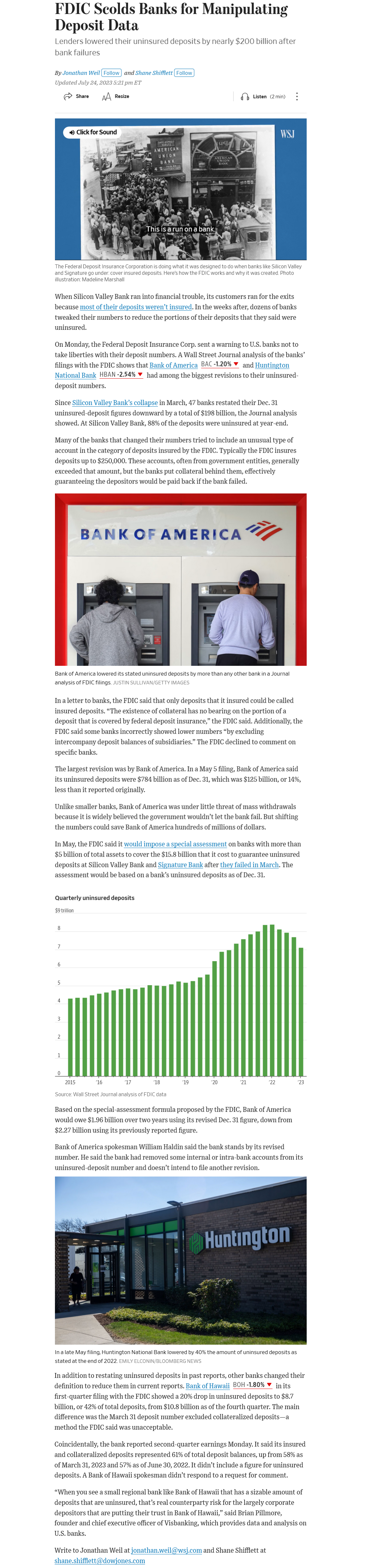 FDIC Scolds Banks for Manipulating Deposit Data